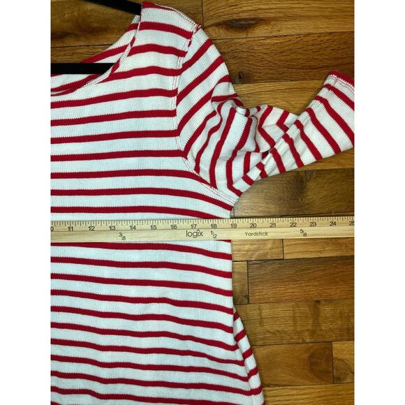 Free People We The Free Cannes Tee Petite Small Cotton Top White/Red Striped - Picture 8 of 8